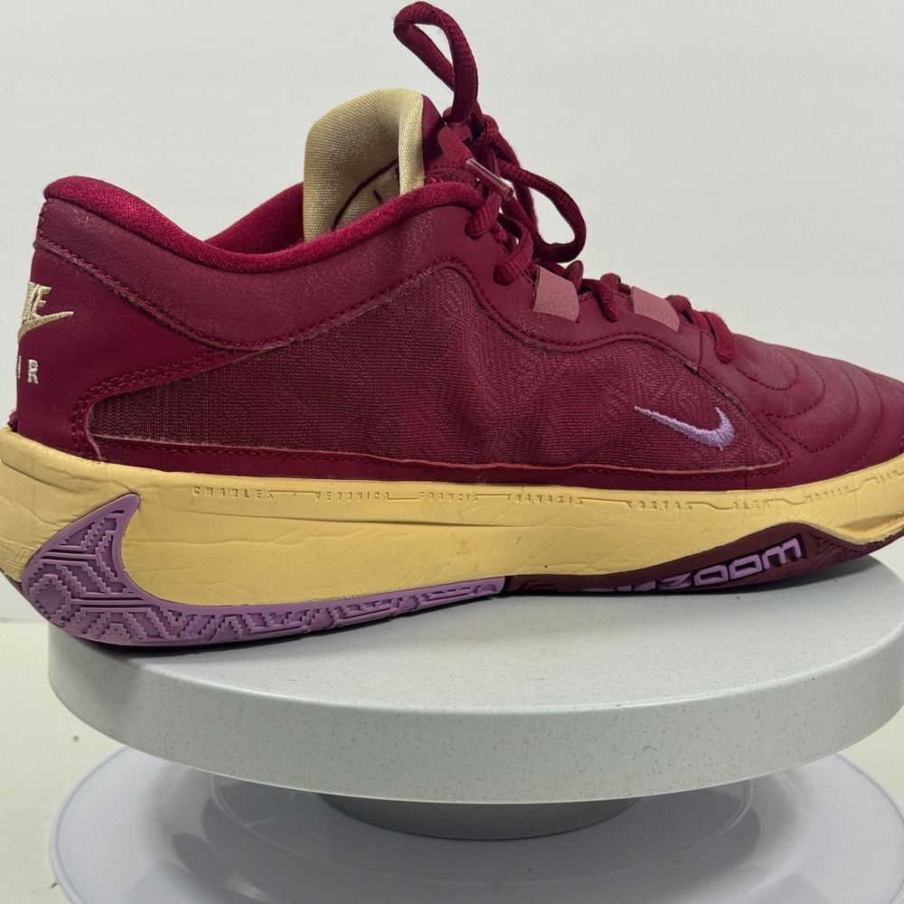 Nike Zoom‎ Freak 5 BooBasketball Shoes Burgundy Gold Men's Size 10 Giannis - Picture 15 of 16